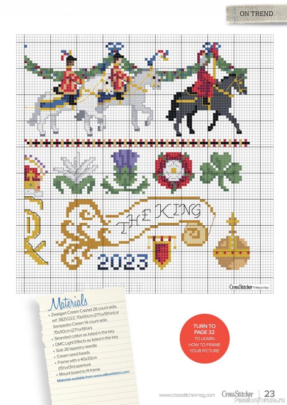 Коллекция вышивки в журнале «CrossStitcher №395 2023»