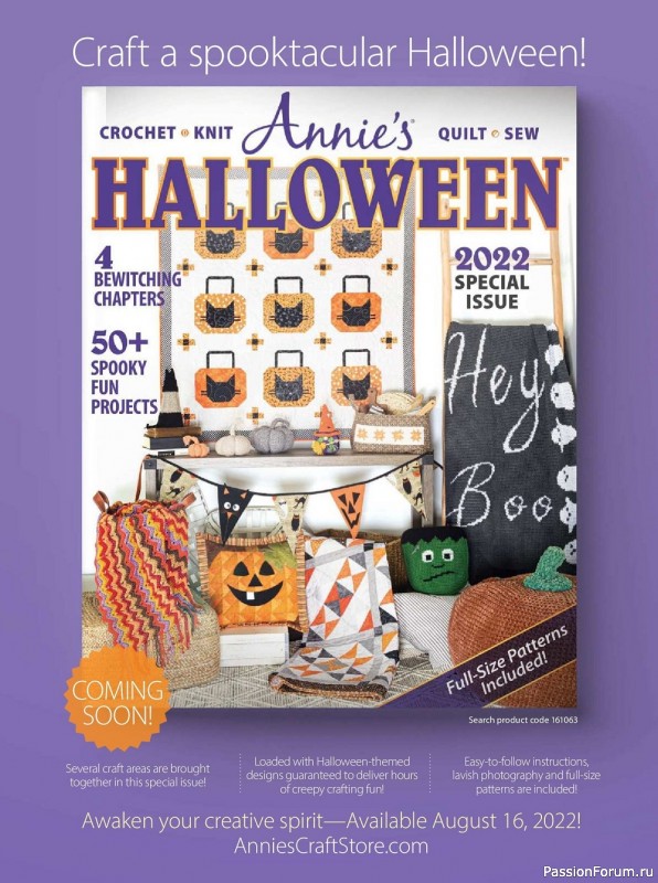 Коллекция вышивки в журнале «Just CrossStitch - October 2022»
