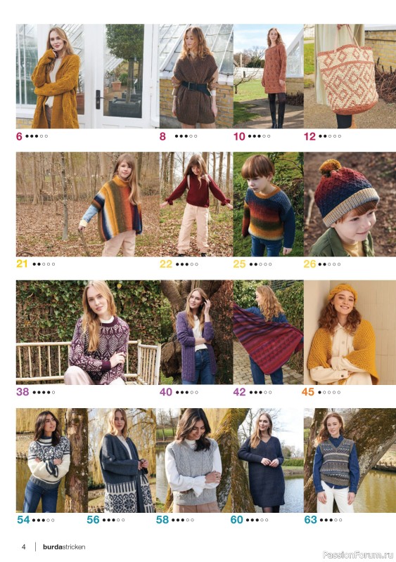 Вязаные модели в журнале «Burda Stricken №4 2021»