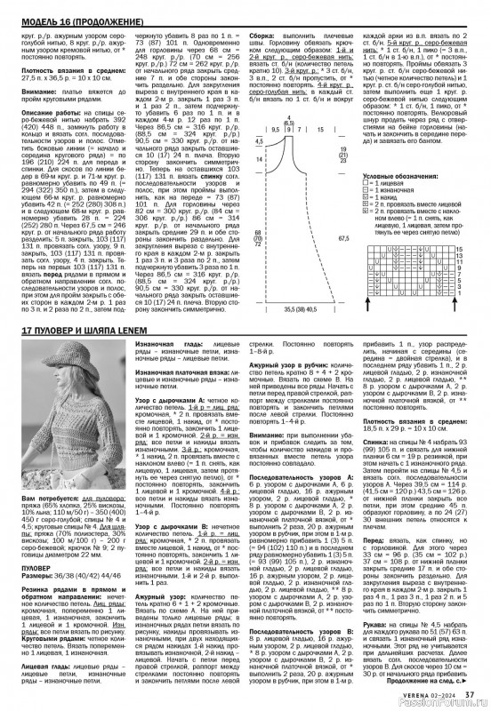 Вязаные модели в журнале «Verena №2 2024»