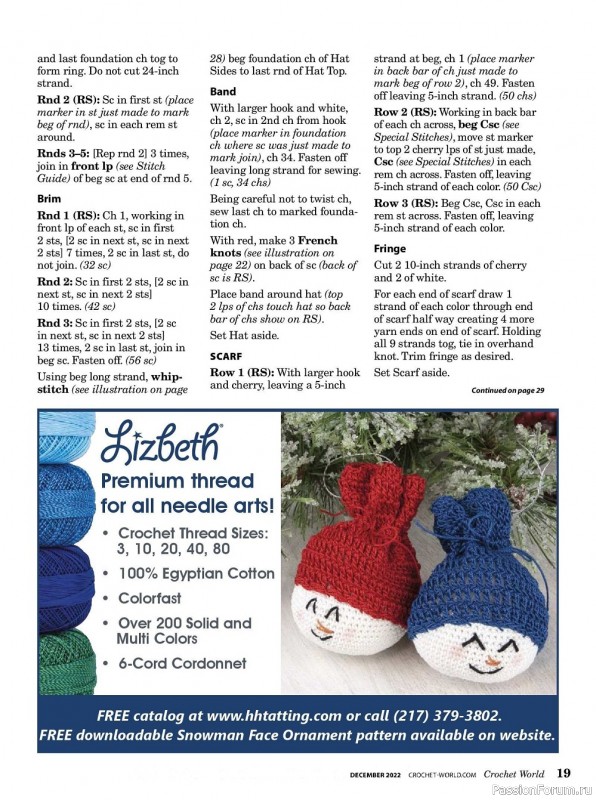 Вязаные проекты крючком в журнале «Crochet World - December 2022»