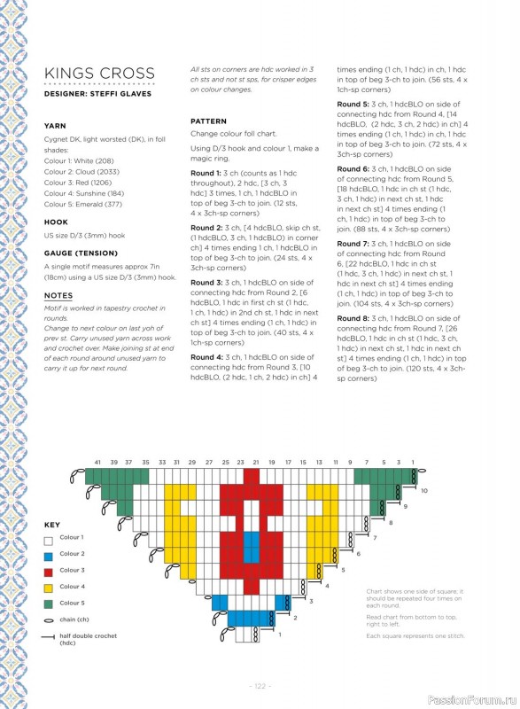 Вязаные проекты в журнале «100 Crochet Tiles – 1st Edition 2023». Продолжение