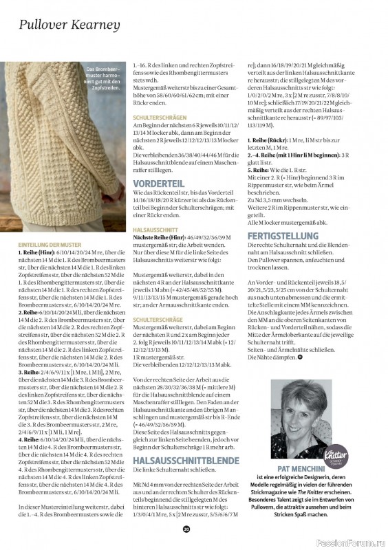 Вязаные модели спицами в журнале «The Knitter №63 2023 Germany»