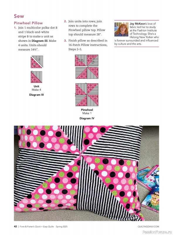 Коллекция проектов для рукодельниц в журнале «Quick+Easy Quilts - Spring 2025»