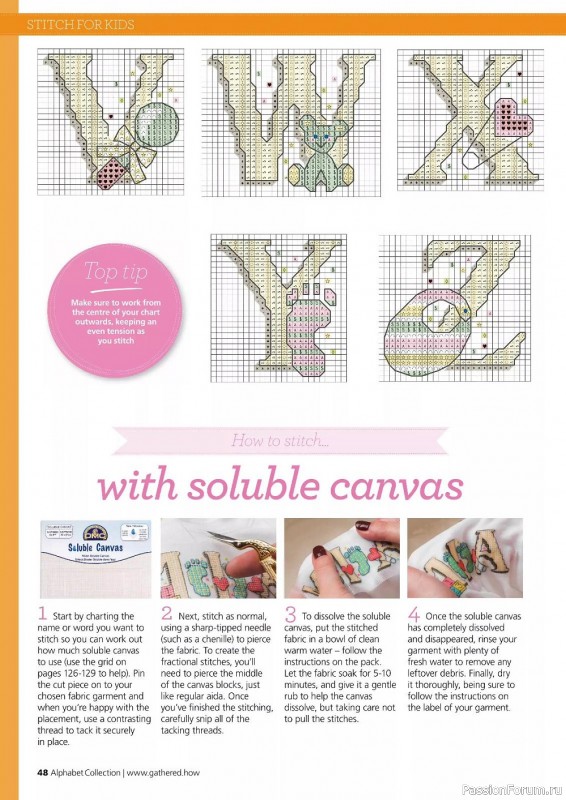 Коллекция вышивки в журнале «Cross Stitching Alphabet Collection 2022»