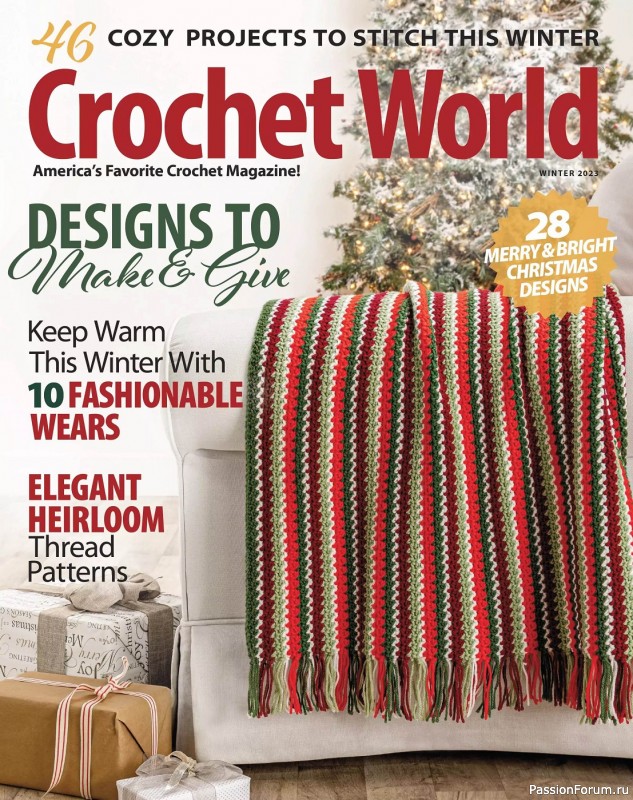 Вязаные проекты крючком в журнале «Crochet World - Winter 2023»