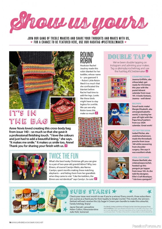 Вязаные проекты крючком в журнале «Simply Crochet №146 2024»