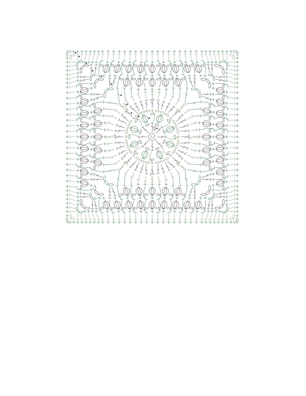 Коллекция проектов крючком в книге &laquo;100 Crochet Tiles&raquo;