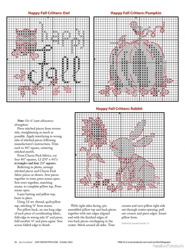 Коллекция вышивки в журнале «Just CrossStitch - October 2022»
