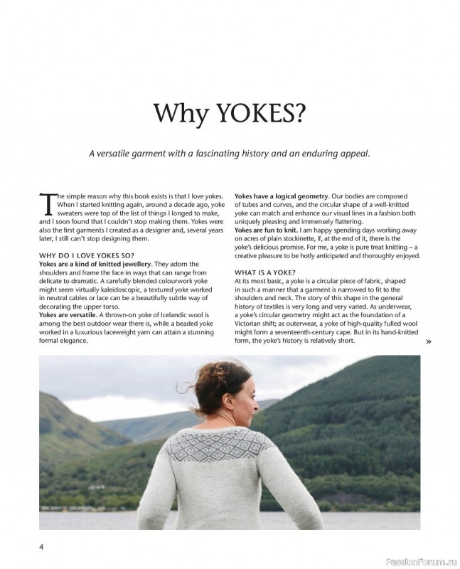 Вязаные модели в книге «Yokes»