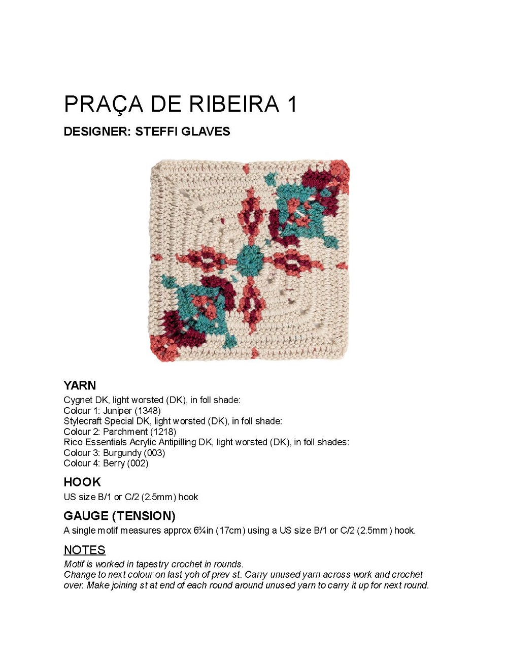 Коллекция проектов крючком в книге &laquo;100 Crochet Tiles&raquo;