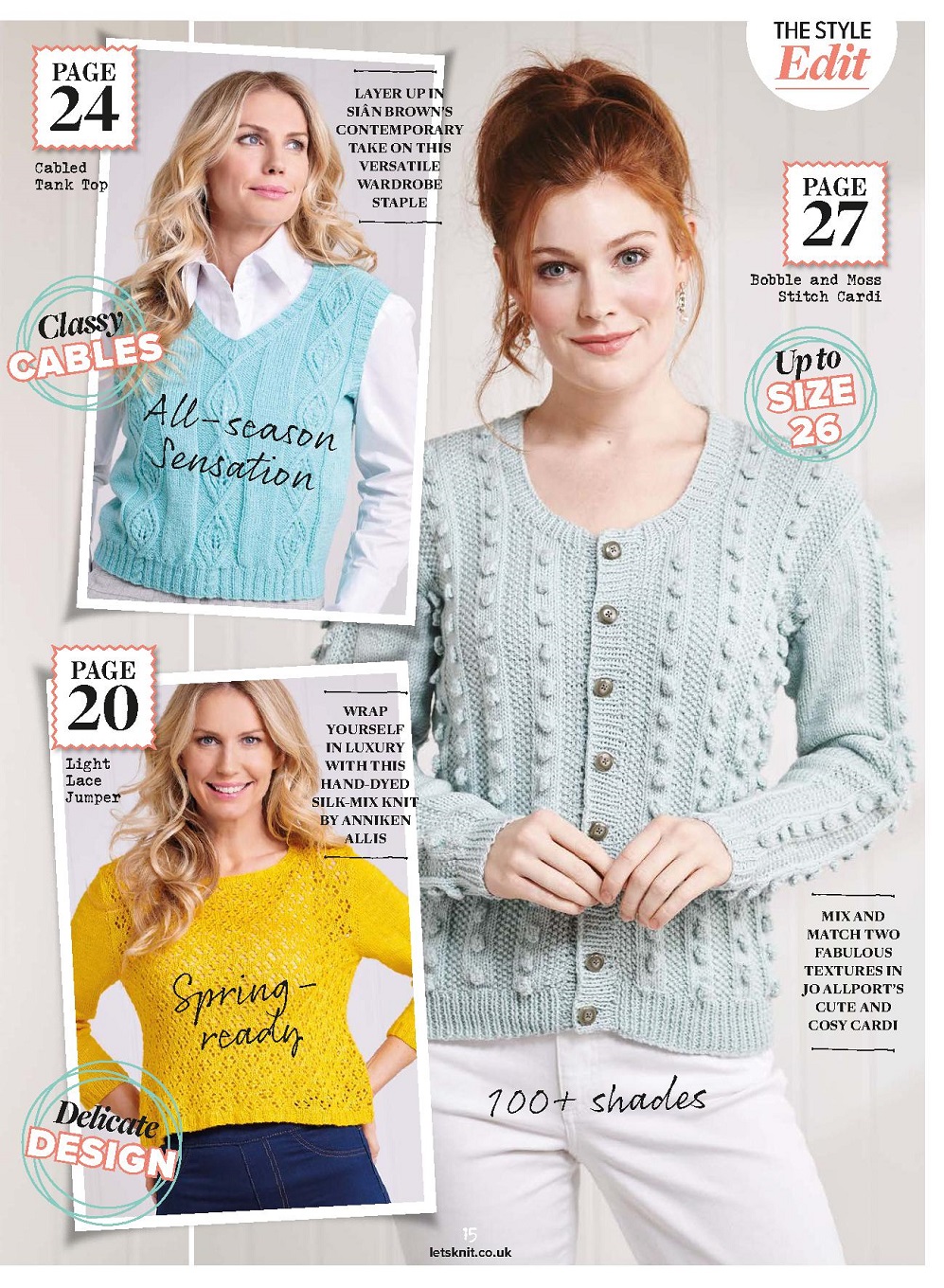 Вязаные модели спицами в журнале &quot;Let&#039;s Knit №181 2022&quot;.