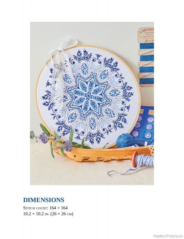 Коллекция вышивки в книге «Cross-Stitch Mandalas»
