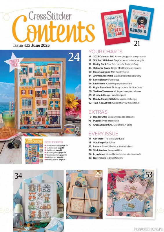 Коллекция вышивки в журнале «CrossStitcher №422 2025»