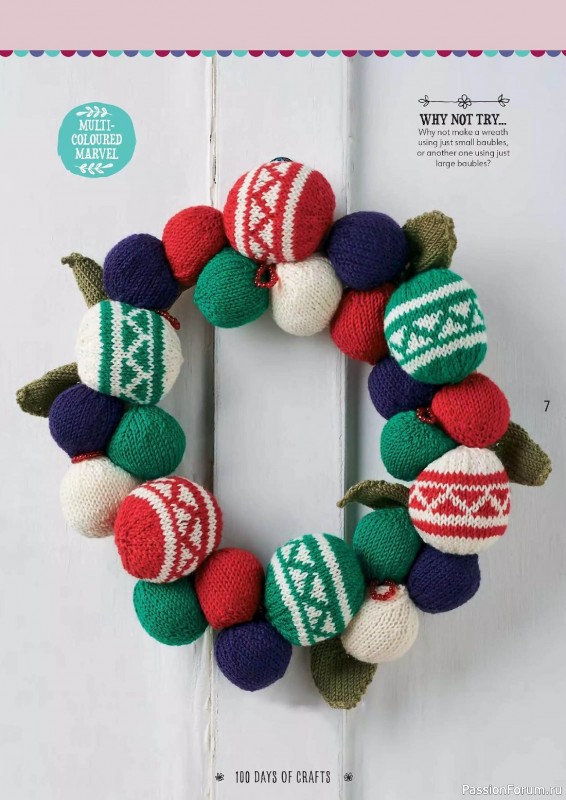 Вязаные проекты спицами в журнале «100 Days of Christmas Knits №26 2023»
