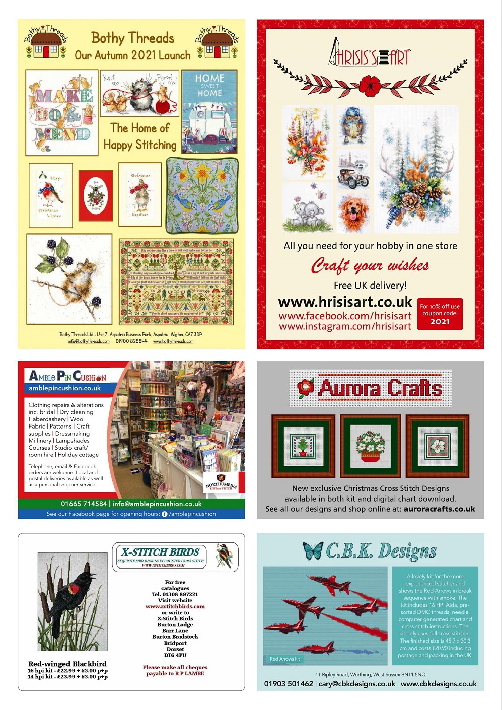 Для любителей вышивания крестом журнал "The World of Cross Stitching" №315 2021