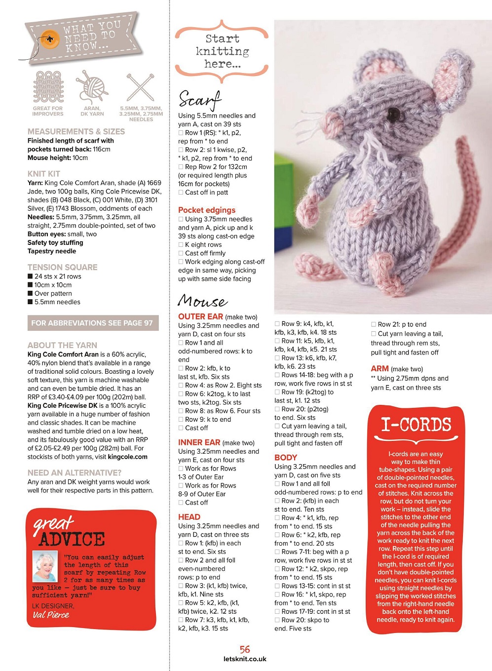 Для любителей вязания спицами. Let's Knit №177 2021