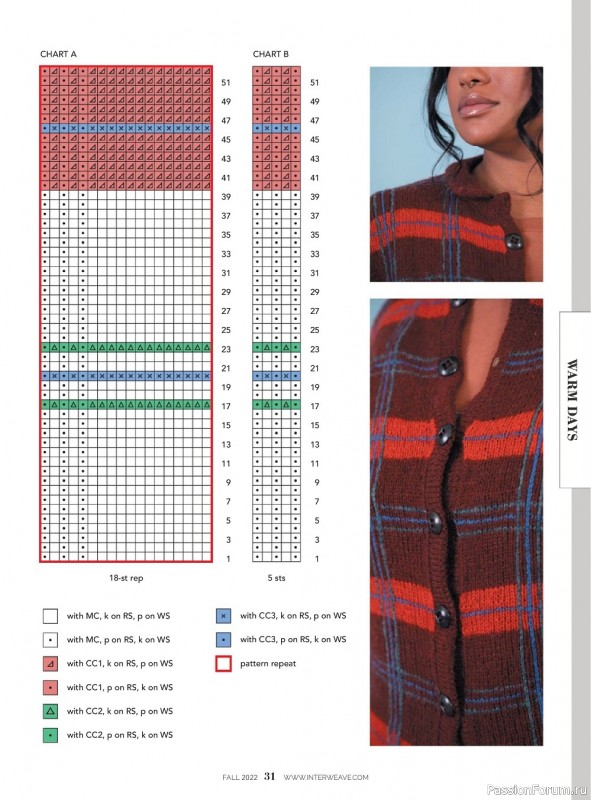 Вязаные модели в журнале «Interweave Knits - Fall 2022»