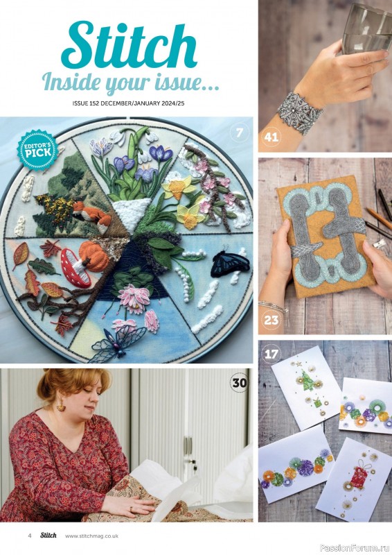 Коллекция проектов для рукодельниц в журнале «Stitch Magazine №152 2024/2025»