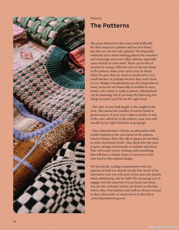 Вязаные модели спицами в журнале «Pom Pom Quarterly №48 2024»