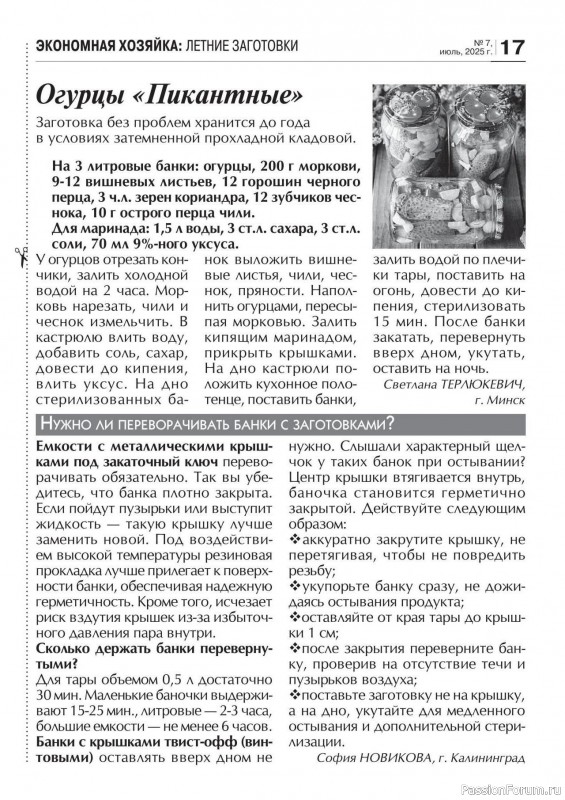 Коллекция кулинарных рецептов в журнале «Кухонька Михалыча №7 2025»
