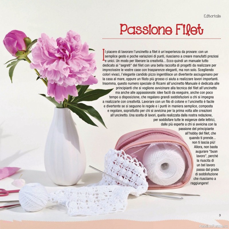 Вязаные проекты крючком в журнале «Scuola Uncinetto Filet №1 2022»