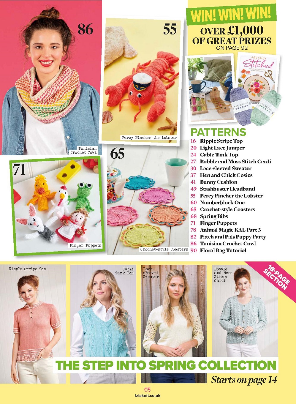 Вязаные модели спицами в журнале &quot;Let&#039;s Knit №181 2022&quot;.