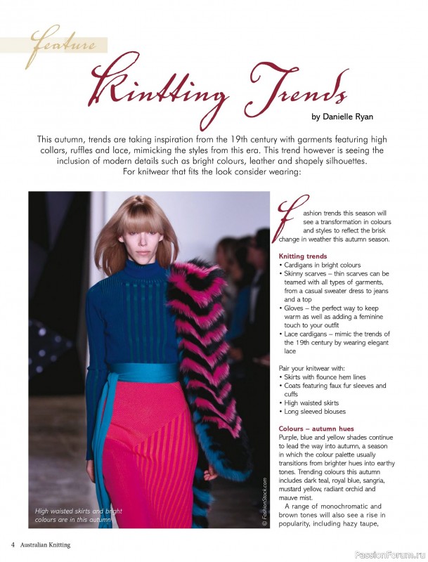 Вязаные модели спицами в журнале «Australian Knitting Vol.17 №1 2025»