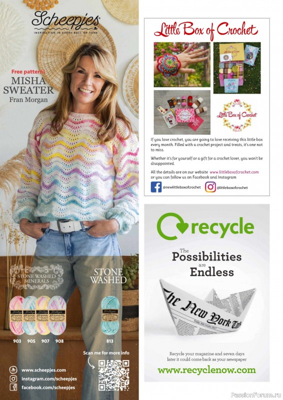 Вязаные проекты крючком в журнале «Simply Crochet №153 2024»