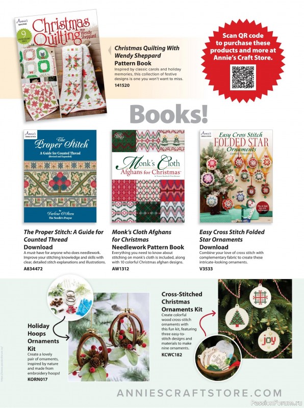 Коллекция вышивки в журнале «Just Cross Stitch - Christmas 2024»
