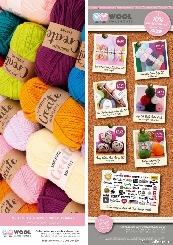 Вязаные проекты спицами в журнале «Simply Knitting №239 2023»