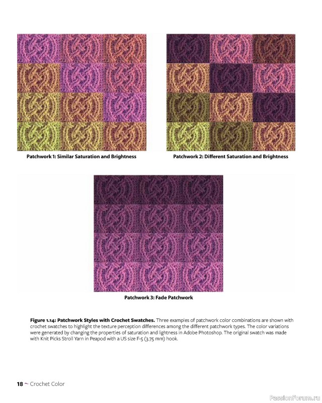 Вязаные проекты в книге «Colorful Crochet Cables»
