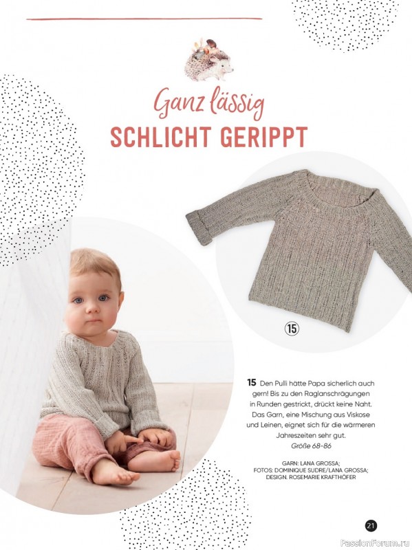 Вязаные модели для детей в журнале «Baby Maschenmode №52 2022»