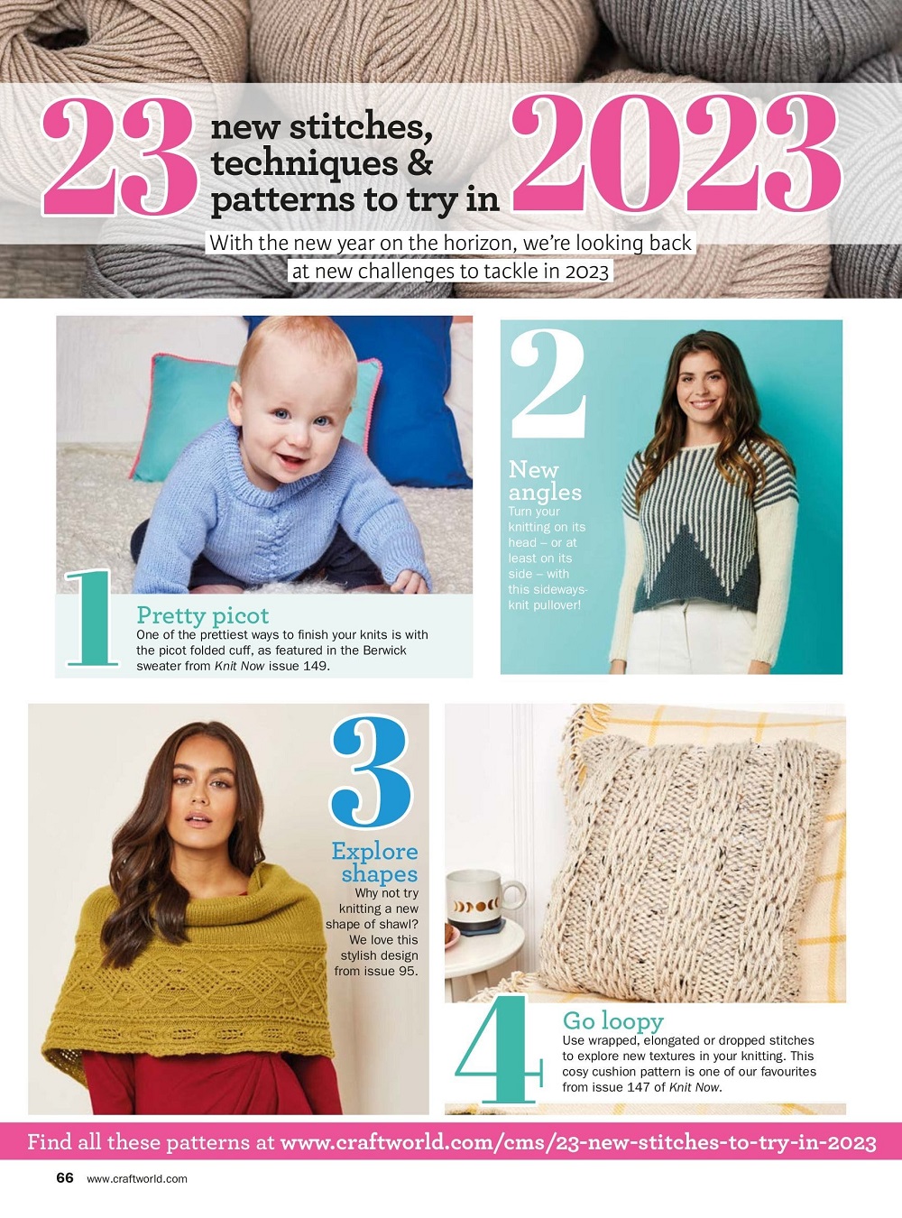 Вязаные проекты спицами в журнале &laquo;Knit Now №150 2023&raquo;