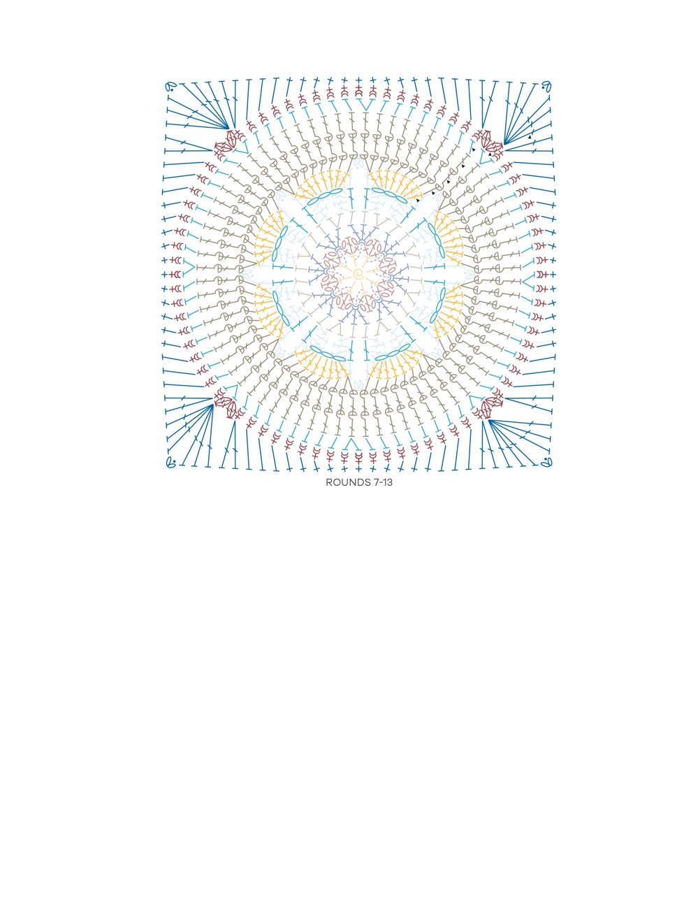 Коллекция проектов крючком в книге &laquo;100 Crochet Tiles&raquo;
