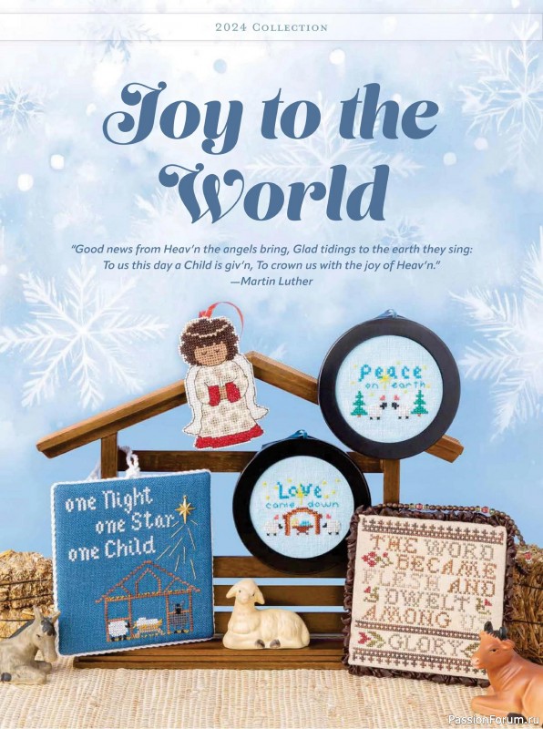 Коллекция вышивки в журнале «Just Cross Stitch - Christmas 2024»