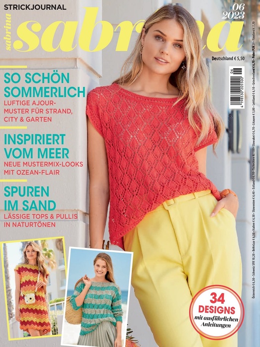 Вязаные модели в журнале &laquo;Sabrina German №2 2023&raquo;