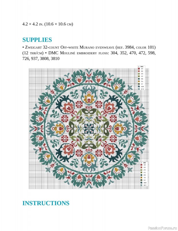 Коллекция вышивки в книге «Cross-Stitch Mandalas»