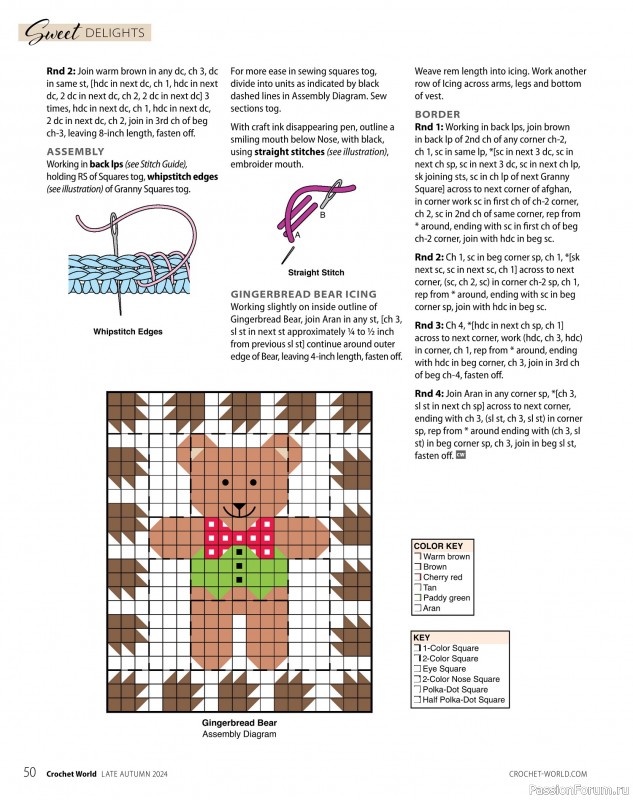 Вязаные проекты крючком в журнале «Crochet World - Late Autumn 2024»
