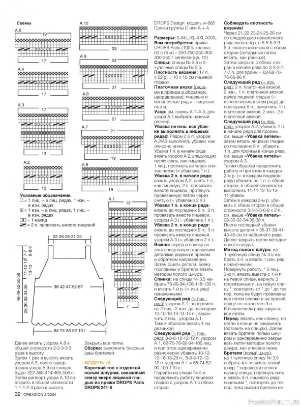 Вязаные модели в журнале «Creazion №2 2024»