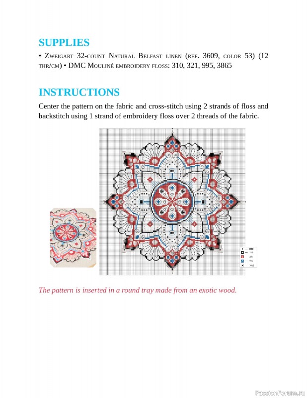 Коллекция вышивки в книге «Cross-Stitch Mandalas»