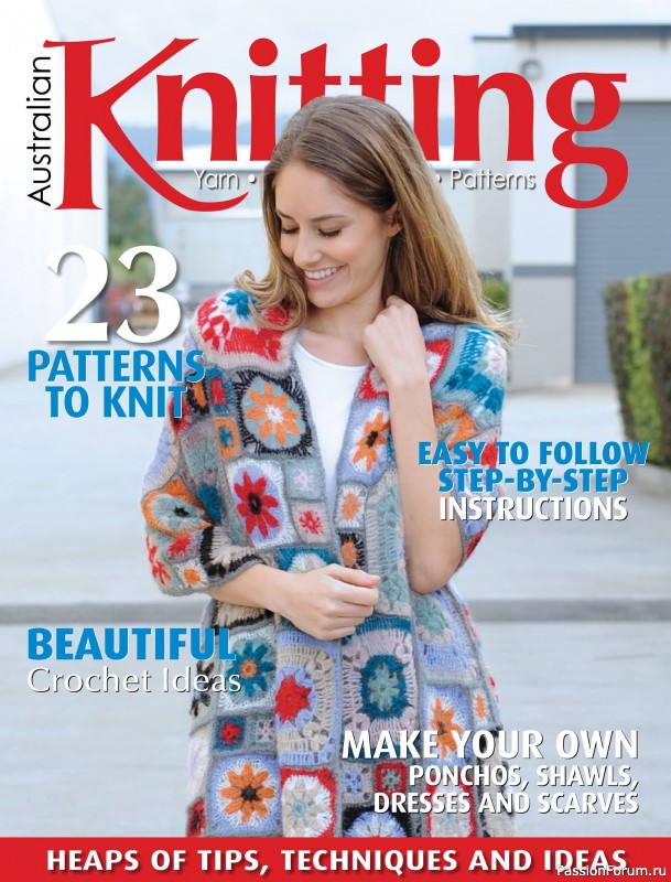 Вязаные модели спицами в журнале &laquo;Australian Knitting &ndash; Vol.16 №3 2024&raquo;