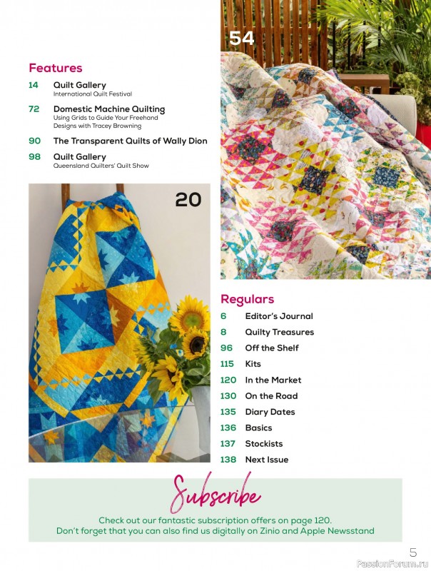 Коллекция проектов для рукодельниц в журнале «Quilters Companion №132 2025»