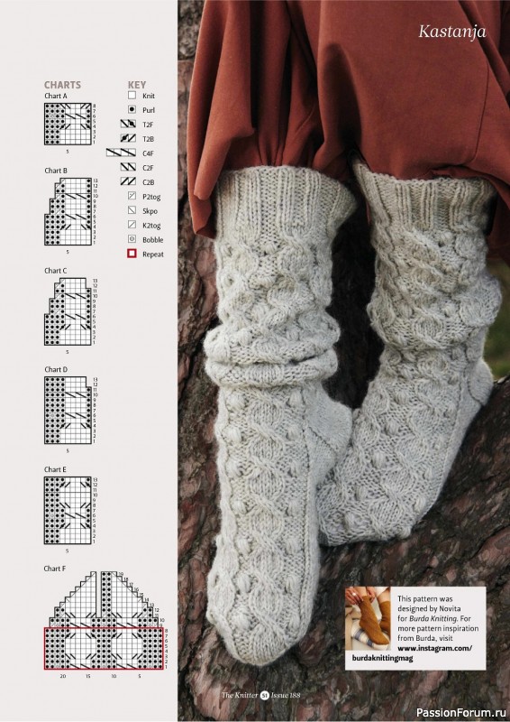 Вязаные проекты спицами в журнале «The Knitter №188 2023»