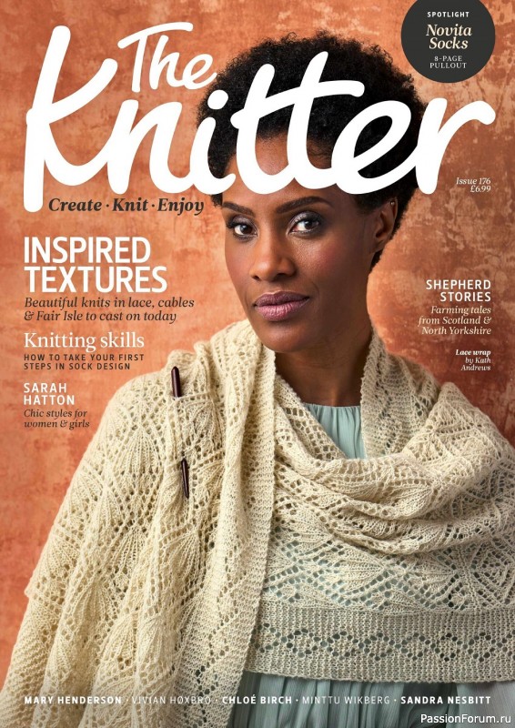 Вязаные модели спицами в журнале «The Knitter №176 2022»