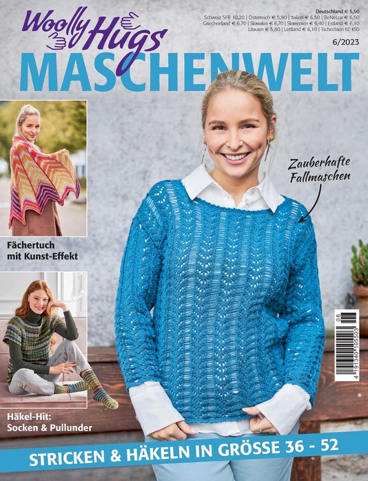 Вязаные проекты в журнале &laquo;Woolly Hugs Maschenwelt №6 2023&raquo;