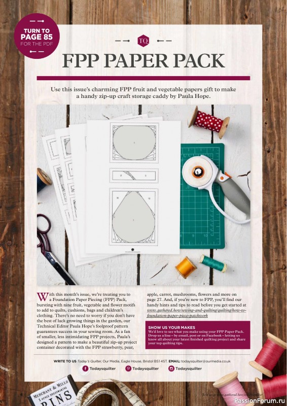 Коллекция проектов для рукодельниц в журнале «Todays Quilter №129 2025»
