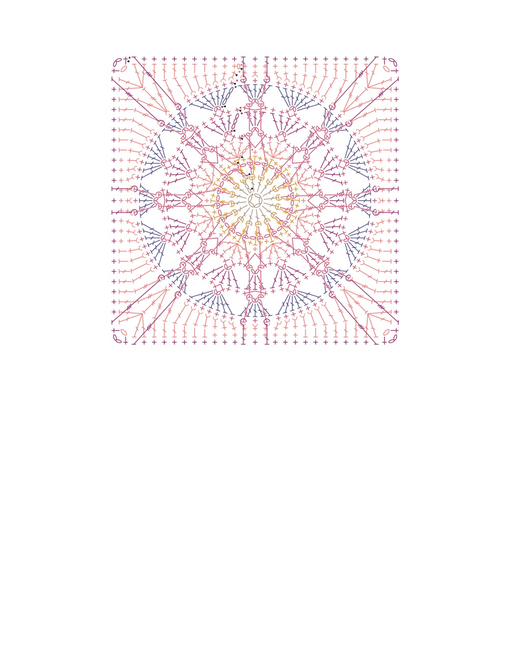 Коллекция проектов крючком в книге &laquo;100 Crochet Tiles&raquo;