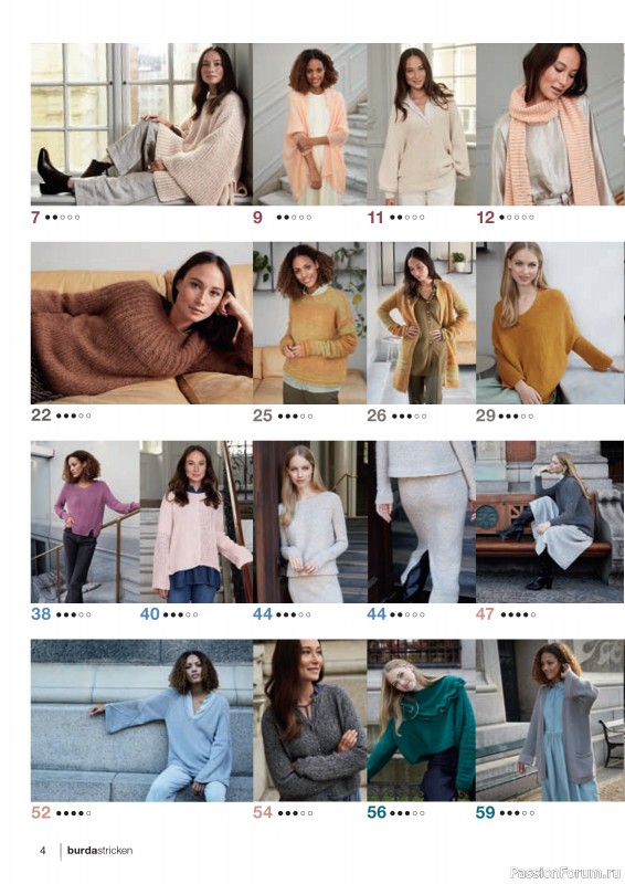 Вязаные модели в журнале «Burda Stricken №1 2021»