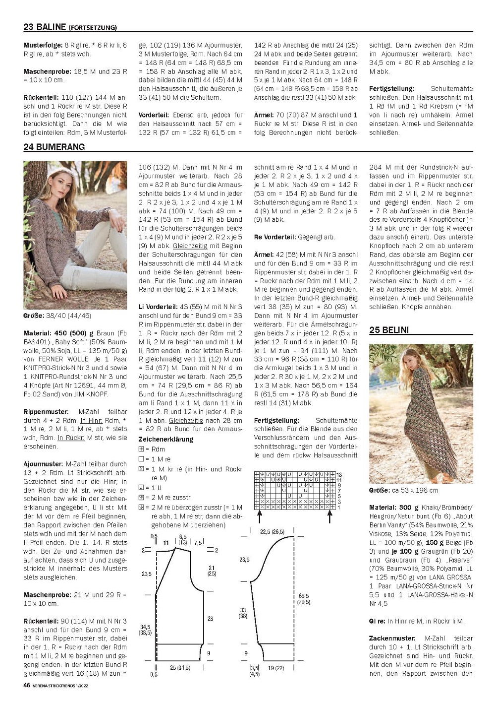 Стильные моделеи в журнале"Verena Stricktrends №1 2022"